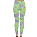 Elephant Sleeping Elephants Background Leggings  View2