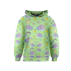 Elephant Sleeping Elephants Background Kids  Pullover Hoodie by Wegoenart