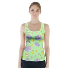 Elephant Sleeping Elephants Background Racer Back Sports Top by Wegoenart