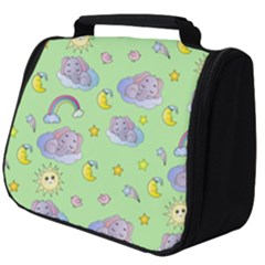 Elephant Sleeping Elephants Background Full Print Travel Pouch (big) by Wegoenart