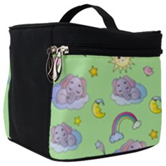 Elephant Sleeping Elephants Background Make Up Travel Bag (big) by Wegoenart