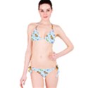 Pattern Giraffe Animal Seamless Scrapbooking Blue Classic Bikini Set View3