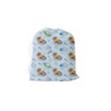 Pattern Giraffe Animal Seamless Scrapbooking Blue Drawstring Pouch (Small) View2