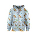 Pattern Giraffe Animal Seamless Scrapbooking Blue Kids  Zipper Hoodie View1