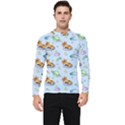 Pattern Giraffe Animal Seamless Scrapbooking Blue Men s Long Sleeve Rash Guard View1