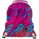 Colorful Abstract Fluid Art Rounded Multi Pocket Backpack View3