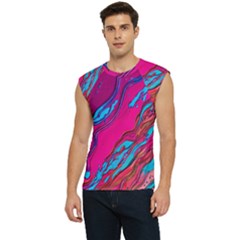 Colorful Abstract Fluid Art Men s Raglan Cap Sleeve Tee by GardenOfOphir