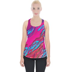 Colorful Abstract Fluid Art Piece Up Tank Top by GardenOfOphir