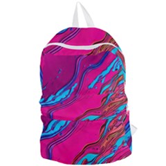 Colorful Abstract Fluid Art Foldable Lightweight Backpack by GardenOfOphir