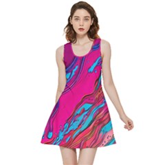 Colorful Abstract Fluid Art Inside Out Reversible Sleeveless Dress by GardenOfOphir