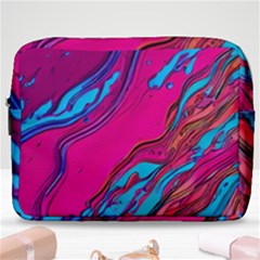 Colorful Abstract Fluid Art Make Up Pouch (large) by GardenOfOphir