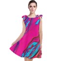 Colorful Abstract Fluid Art Tie Up Tunic Dress View1