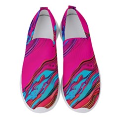 Colorful Abstract Fluid Art Women s Slip On Sneakers by GardenOfOphir