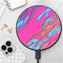 Colorful Abstract Fluid Art Wireless Fast Charger(Black) View1