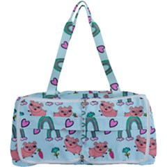 Pigs Pattern Art Design Drawing Sketch Wallpaper Multi Function Bag by Wegoenart