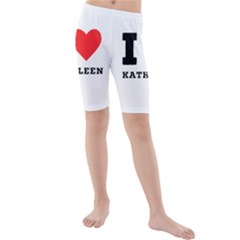 I Love Kathleen Kids  Mid Length Swim Shorts by ilovewhateva