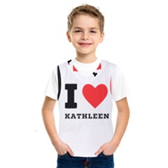 I Love Kathleen Kids  Basketball Tank Top by ilovewhateva