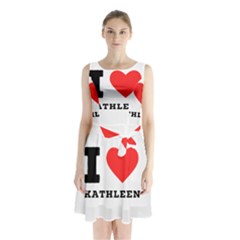 I Love Kathleen Sleeveless Waist Tie Chiffon Dress by ilovewhateva