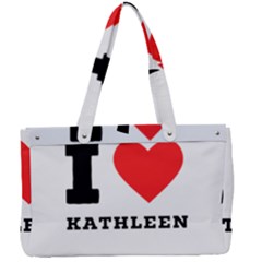 I Love Kathleen Canvas Work Bag by ilovewhateva