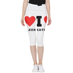 I Love Kathleen Inside Out Lightweight Velour Capri Leggings  by ilovewhateva