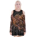 Sea Anemone Coral Underwater Ocean Sea Water Velvet Long Sleeve Shoulder Cutout Dress View1