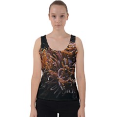 Sea Anemone Coral Underwater Ocean Sea Water Velvet Tank Top by Wegoenart