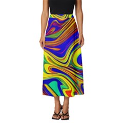 Contemporary Art Fluid Background Classic Midi Chiffon Skirt