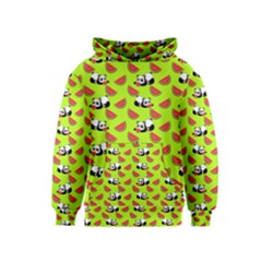 Watermelon Panda Background Wallpaper Kids  Pullover Hoodie