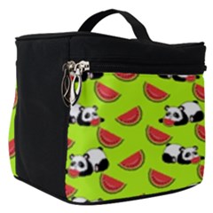 Watermelon Panda Background Wallpaper Make Up Travel Bag (small) by Wegoenart