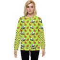 Watermelon Panda Background Wallpaper Hidden Pocket Sweatshirt View1