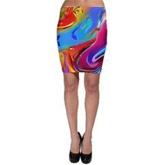 Abstract Fluid Art Bodycon Skirt by GardenOfOphir