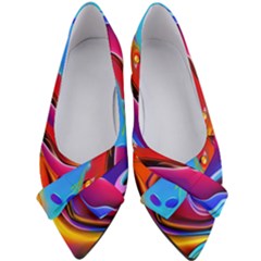 Abstract Fluid Art Women s Bow Heels by GardenOfOphir