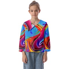 Abstract Fluid Art Kids  Sailor Shirt