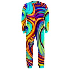 Fluid Art Pattern Onepiece Jumpsuit (men) by GardenOfOphir