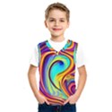 Fluid Art Pattern Kids  Basketball Tank Top View1