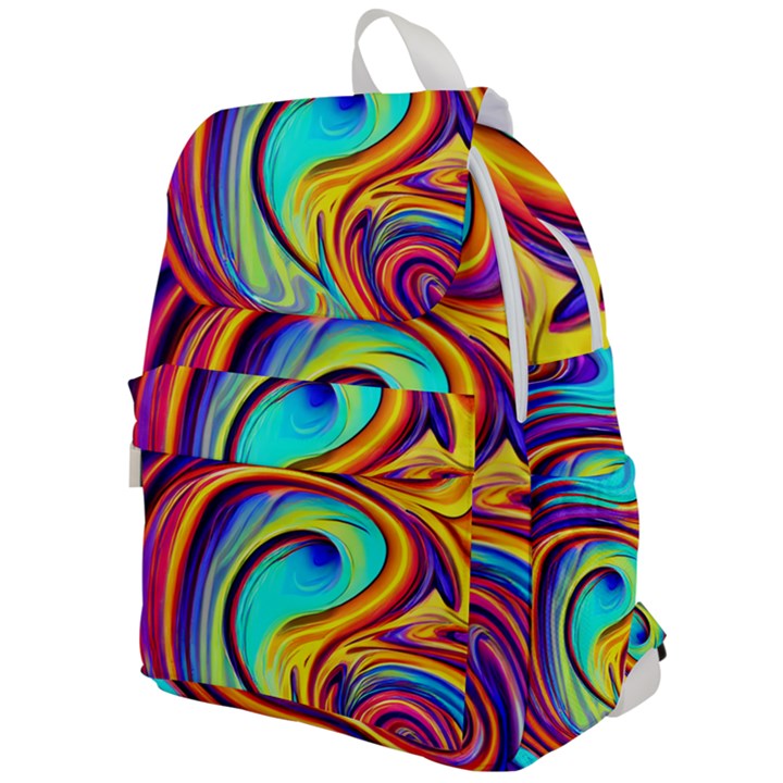 Fluid Art Pattern Top Flap Backpack