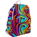 Fluid Art Pattern Top Flap Backpack View2