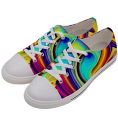 Fluid Art Pattern Men s Low Top Canvas Sneakers by GardenOfOphir