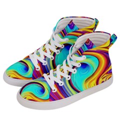 Fluid Art Pattern Women s Hi-top Skate Sneakers by GardenOfOphir