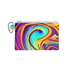 Fluid Art Pattern Canvas Cosmetic Bag (small)