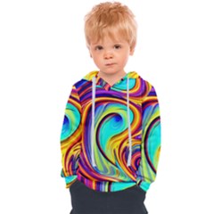 Fluid Art Pattern Kids  Overhead Hoodie by GardenOfOphir