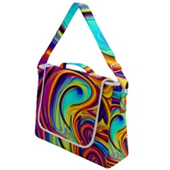 Fluid Art Pattern Box Up Messenger Bag by GardenOfOphir