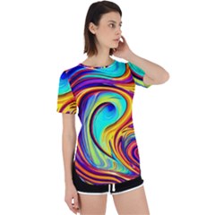 Fluid Art Pattern Perpetual Short Sleeve T-shirt by GardenOfOphir