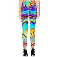 Fluid Art Pattern Pocket Leggings  by GardenOfOphir