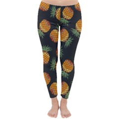 Pineapple Background Pineapple Pattern Classic Winter Leggings by Wegoenart