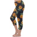 Pineapple Background Pineapple Pattern Capri Winter Leggings  View2