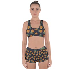 Pineapple Background Pineapple Pattern Racerback Boyleg Bikini Set by Wegoenart