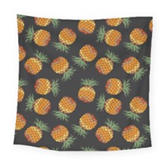 Pineapple Background Pineapple Pattern Square Tapestry (large)