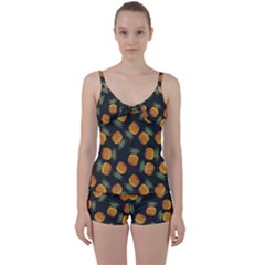 Pineapple Background Pineapple Pattern Tie Front Two Piece Tankini by Wegoenart