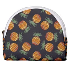 Pineapple Background Pineapple Pattern Horseshoe Style Canvas Pouch by Wegoenart